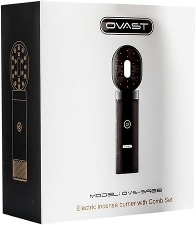 مبخرة كهربائية بمشط ovast في 1 قابل لاعادة الشحن للشعر والمنزل والمكت