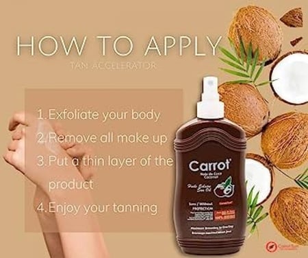 Coconut Spray Oil 200ml بخاخ التسمير بجوز الهند للبشره الحساسه الجافه ,والفاتحه