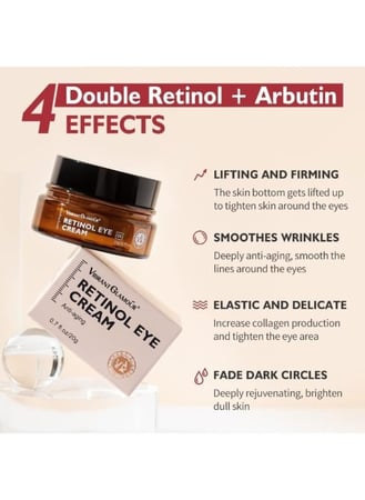 كريم تحت العين بالريتينول – للهالات السوداء والانتفاخ | Retinol Eye Cream – Dark Circles & Puffiness
