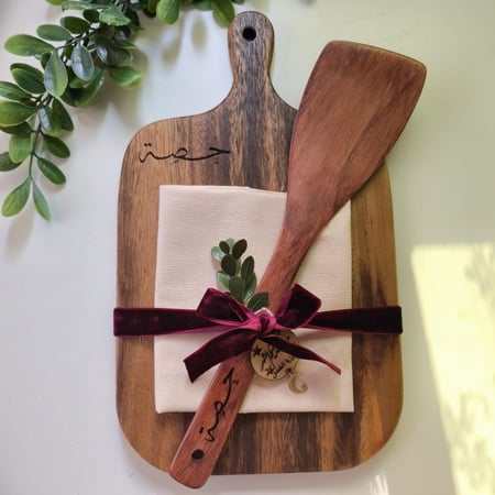 بكج قطاعة وملعقه خشبيه