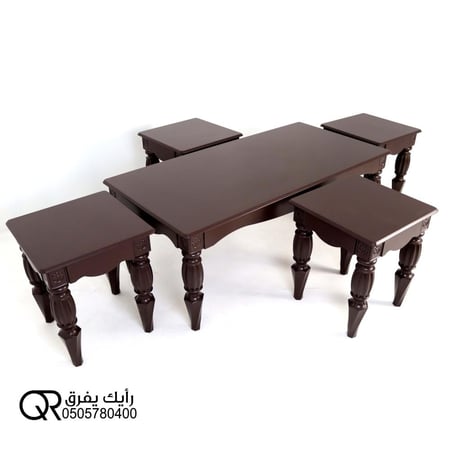 طقم طاولات رئيسية مع خدمة  ارجل فك وتركيب 4+1