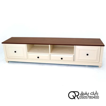 طاولة تلفاز عصرية من الخشب السنديان
