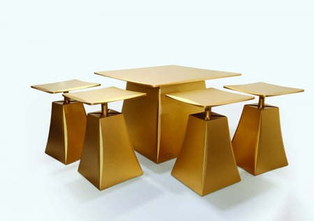 طاولات خدمة هندسية من 5 قطع