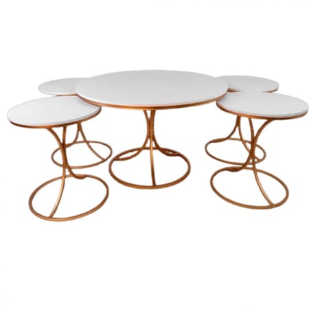 طاولة رئيسية مع 4 طاولات خدمة