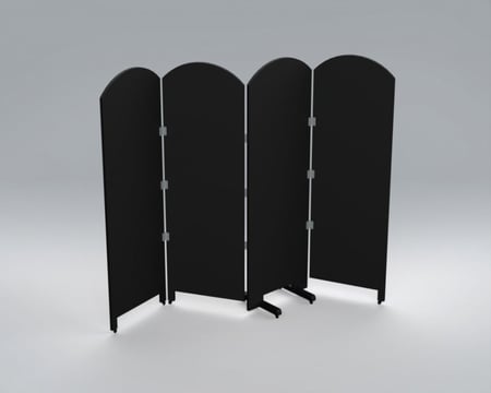 بارتشن 4 باب بوية بعجلات لسهولة تحريكه