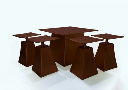 طاولات خدمة هندسية من 5 قطع