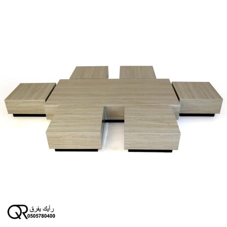 طقم طاولات ارضي من بديل الرخام