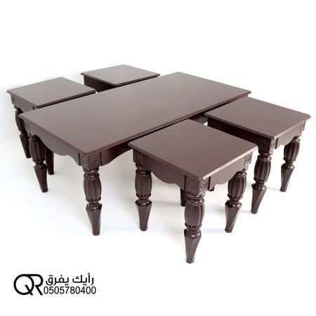 طقم طاولات رئيسية مع خدمة  ارجل فك وتركيب 4+1