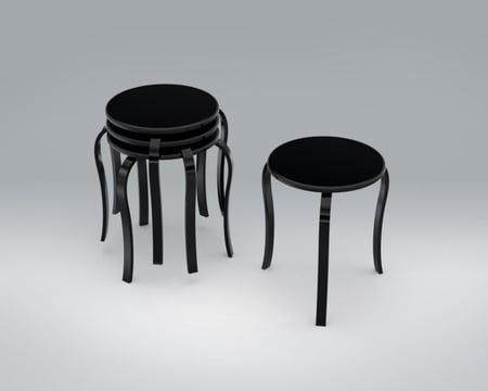 طاولة خدمة مكونة من اربع قطع ذات طابع توريني