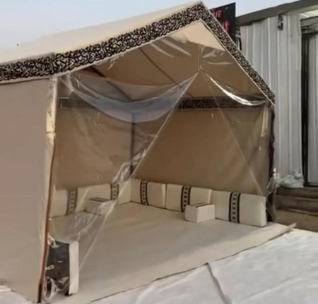 خيمة المشراق واجهه شفاف