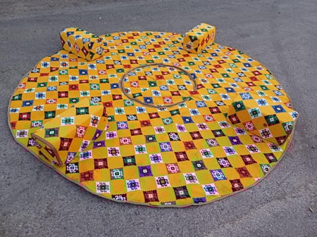 جلسة خارجية للحوش جلسات ارضية جلسات شعبية مع تكايات ومساند لظهر توصيل