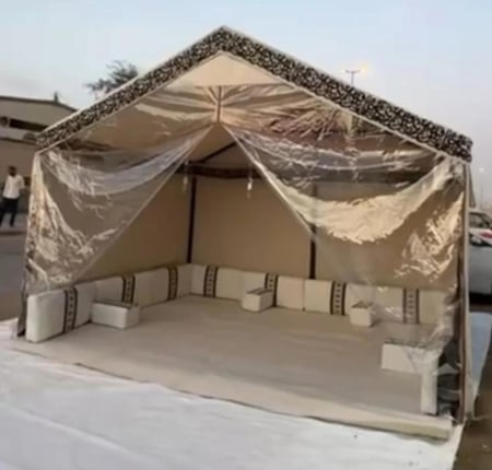 خيمة المشراق واجهه شفاف