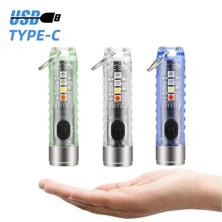 كشاف ليد صغير مزود باضاءة جانبية متعددة الالوان والاوضاع مزود بمغناطيس يعمل بالشحن مضاد للماء