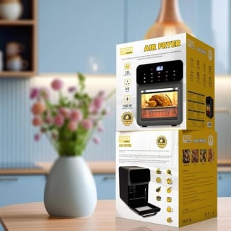 المقلاة الهوائية DX2081 من DENX بقوة 1350 واط، وسعة 12 لتر