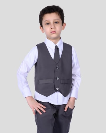 طقم زي روضة ولادي رصاصي 4 قطع