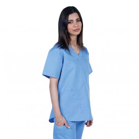 طقم سكراب طبي لون سماوي فاتح 104 Kenzi