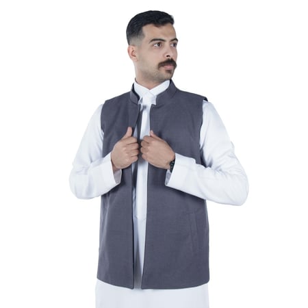 Mسديري دبل فيس أسود  غامق ورمادي A5