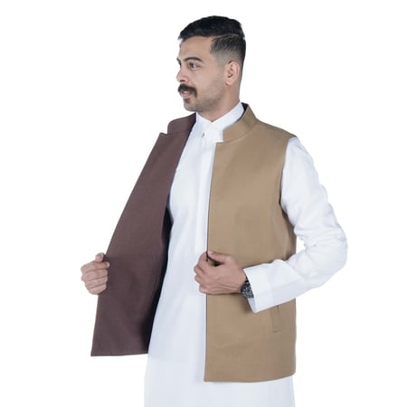 سديري دبل فيس بيج غامق مع بني M