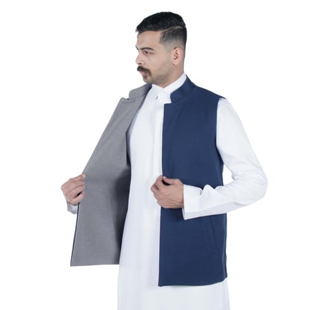 M سديري دبل فيس كحلي ورصاصي A2