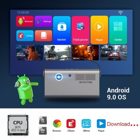 بروجكتر V7 محمول مع شنطة للحمل  قاعدة