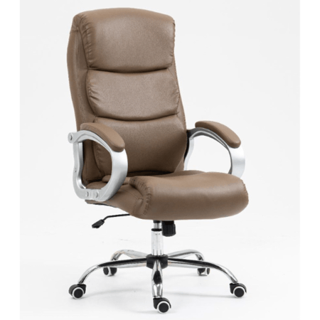 كرسي مكتب جلد بعجلات