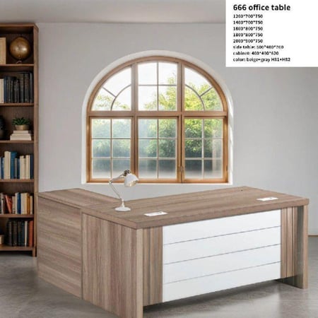 مكتب خشب بتصميم خشبي طبيعي