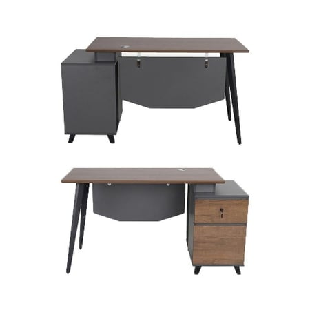 مكتب سكرتارية خشب 75*120*60 سم لونين