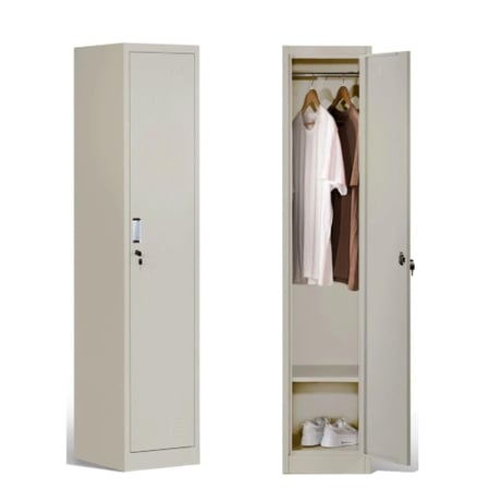 دولاب حديد باب واحد مع رفين داخلي