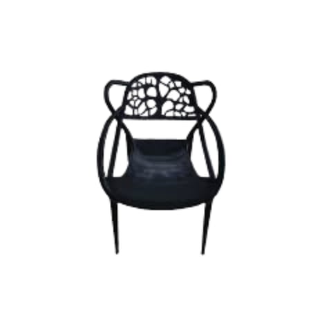 كرسي فايبر اسود وابيض