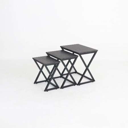 طقم طاولات خدمة ثلاثية مربع