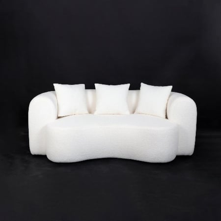 صوفا بوكليه لون ابيض