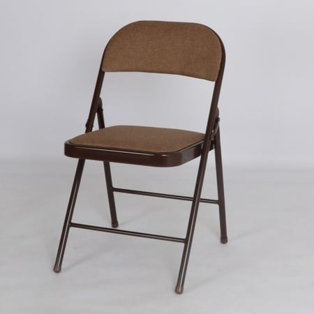 كرسي مكتبي ثابت جلد بني فاتح