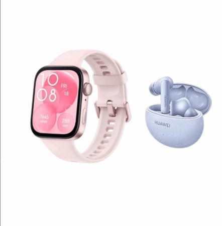 ساعة هواوي ووتش فيت ٣ وردي مع هدية سماعة هواوي  Huawei watch fit 3 pink - Alpha313