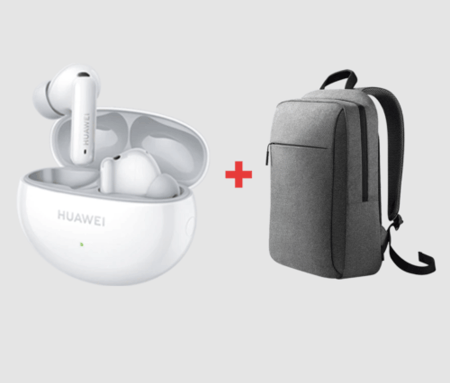 سماعة هواوي فري بودز 6 اي لون ابيض مع شنطة هواوي هدية  Huawei freebuds 6i white alpha313