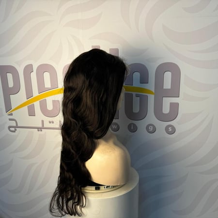 باروكة شعر طبيعي 20 انش جذور كامله فروة حرير ويفي