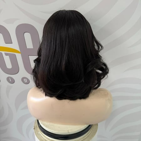 باروكة شعر طبيعي 10 انش اماميه دانتيل مدرجة