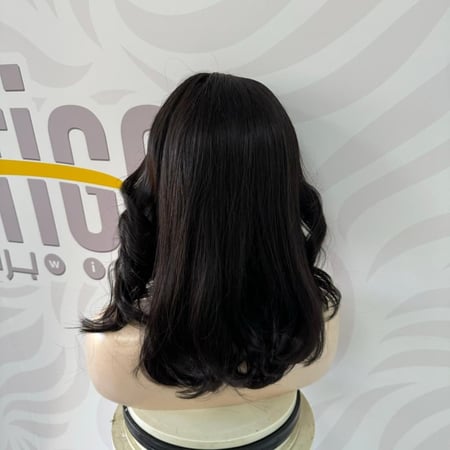 باروكة شعر طبيعي 14 انش جذور اماميه فروه حرير مدرجة