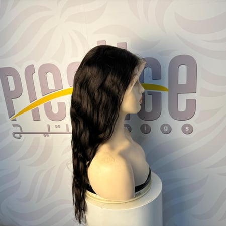 باروكة شعر طبيعي 22 انش جذور كامله فروه دانتيل ويفي