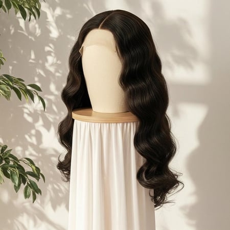 باروكة شعر طبيعي 18 انش جذور كامله فروة حرير ويفي