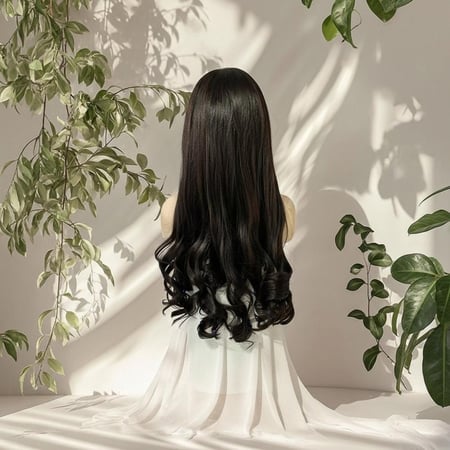 باروكة شعر طبيعي 26 انش كثافة عالية