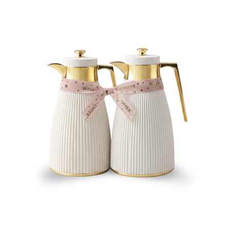 طقم ترامس شاهي وقهوة - الذهبية