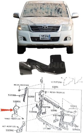 بطانة جنب الديتر يمين هايلكس 2006 / 2015 وكالة