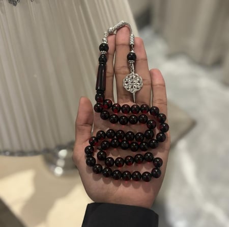 سبحة بكلايت - شفاف دم غزال حرباء