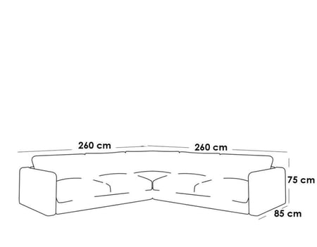 كنب زاوية مقاس 260*260*85 سم