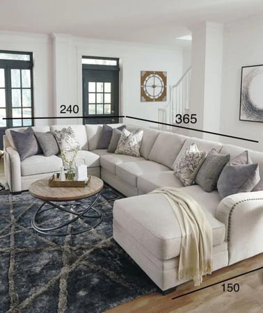 كنبة زاويه مقاس 365*240*150