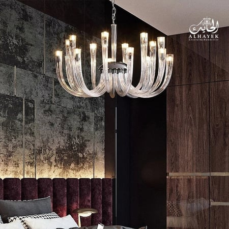 مورانو بكارات كلاسيك لون فضي 32 لمبة