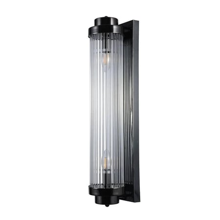 مصباح حائط طويل نيو كلاسيك اسود وفضي