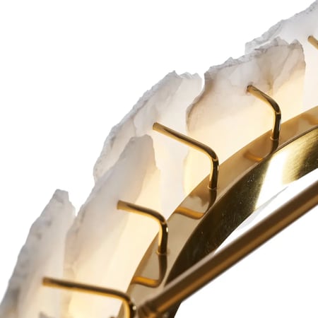 نجفة الألاباستر الفاخر – ثريا مودرن دائرية بلمسة ذهبية و الرخام راقية