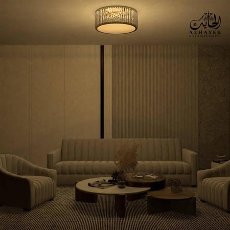 ثريا دائرية لطش كريستال قطر 40 سم