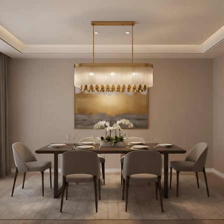 نجفة مستطيل كافون مودرن مشجر